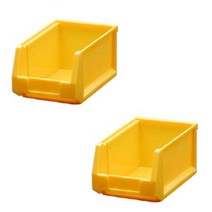 노란 플라스틱 부품함 부품 정리함 박스 상자 미니 2P 다용도 나사통 현장, 부품상자 1호