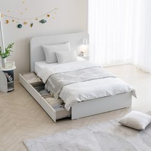 [출시기념 방수커버증정] 레이디가구 멜로 서랍 벙커형 수납침대 싱글 슈퍼싱글 (슬림/LED수납/확장형), 06] 슬림 SS 프레임 +몬스터 엔드리스