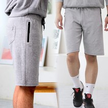 에킨 여름 실링지퍼포켓 5부 면 밴딩 트레이닝 반바지 L~5XL 빅사이즈 남성 운동복