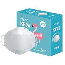 이노케어플러스 황사방역 마스크 중형 KF94, 50매입, 1박스, 화이트