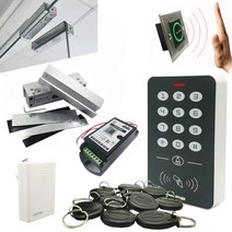 전기도어컨트롤시스템 와고커넥터 전기도어컨트롤DIY 전체 125khz RFID 도어 액세스 시스템 키트 12V3A NC, EM248B Lock W PWR