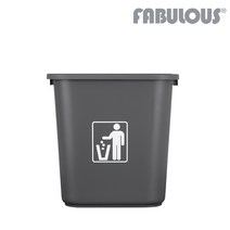 슬림 인테리어 쓰레기통 50리터 종량제 봉투용, 1개, 슬림 30리터 그레이 하부만