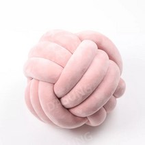 Ins net red 장식 크리 에이 티브 북유럽 덴마크 매듭 볼 매듭 베개 소파 볼 꼰 와이어 트위스트 쿠션, 큰 3 가닥 27CM (크기 권장), 신선한 분말(권장)