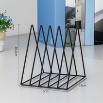 LP 선반 황금 철 CD 랙 디스플레이 선반 삼각형 거실 데스크탑 잡지 스토리지 Porta 홈 가구, 04 Small black