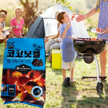 코코넛껍질로 만든 숯 캠핑숯 2kg, 코코넛볼 2kg
