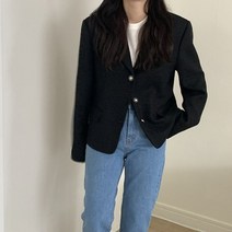 아레아토리오마켓 3버튼 오버핏 여성 박시 테일러드 자켓 블레이저