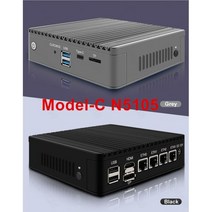 2023 2.5G 소프트 라우터 펜티엄 N6005 N5105 V5 4x 인텔 i226 Nics 2 * NVMe DDR4 팬리스 미니 PC 방화벽 기기 VPN 서버, CN, 16GB DDR4 512GB NVMe + AU, ModelC Celeron N5105