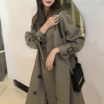여성 트렌치코트 봄 여자 숏 맥코트 오피스 하객룩