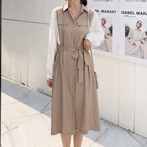 하늘하늘 시원한 봄 여름 데일리 원피스 베이직 레이어드 셔츠원피스 스타일 /20304991EA