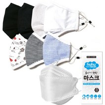 풍성한 식약청승인 KF-AD KF-94 KF-80 비말차단 국내산 면 필터교체 빨아쓰는 마스크, 03.자가드벌집형(블랙)+필터5매