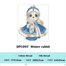 십자수 프랑스 자수 도안 공방 스킬 요정 만화 크로스 스티치 패키지 장미 18ct 코튼, 부르고뉴, 면사, 18ct 언프린트 캔버스