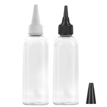 뾰족캡용기 30ml 50ml 60ml 75ml 80ml 100ml 오일병 염색약공병, 100ml 투명용기, 흰색캡
