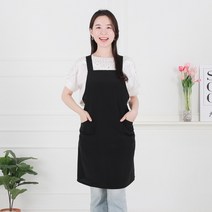 클린유니폼 식당 방수 주방 서빙 미용실 서빙용 단추형 포그니 앞치마, 특대, 1개