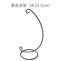 간편 인테리어 교수형 병 수경 식물 꽃병 실내 홈 장식 신선한 유리 크리 에이 티브 투명 장, 단일 검정색 브래킷
