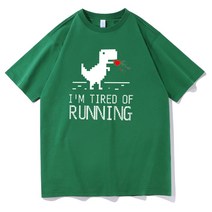 아두이노 Frontend 프로그래머 셔츠 Chrome Dino Geek 해커 코더 선물 웹 개발자 Tshirt Mens Cotton Tee I, 04 Dark Green_01 S