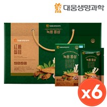 녹용 홍삼 진액 엑기스 즙 뉴질랜드산 녹용 국내산 6년근 홍삼 추석 명절 선물, 6박스, 30포