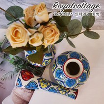 도자기 화병 빈티지 소품 수입 세라믹 핸드메이드 인테리어 꽃병, F, 엘로우