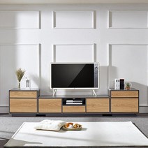 40평 아파트 거실장 서랍 핸들리스 수납 티비장 인테리어 모듈가구 TV 장식장 매장 안방, 화이트