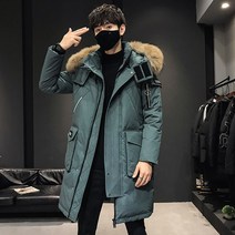 다운 남중 롱 구스다운과 도톰한 카고 고급