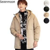 Sevenmoon 오리털 패딩 지퍼 후드 S-3XL
