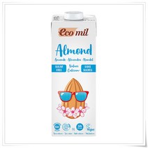 ECOMIL Calcium almond milk without sugars 에코밀 무설탕 칼슘 아몬드 우유 1L 4개