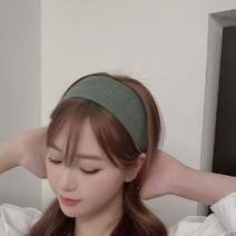 쫀쫀한 와이드 반다나 니트 터번 벨벳 골지 무지 헤어밴드 세안밴드