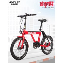트렉전기자전거 전기MTB Mtb전기자전거 Brulees 미드 모터 전기 접이식 자전거 전원 리튬 배터리 여행 가변 속도 도시 성인 남성과 여성, 9단, 700c 오리지널 악기, 20인치