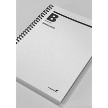 무선 무지 노트 80매 스프링 노트 고급펄지커버 노트 대학강의 필기 노트 연습장 공책B5 두꺼운 노트 1권, 무지노트(B) 화이트 1권