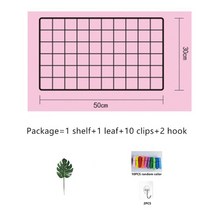 주방 장식 선반북유럽 벽 철 그리드 사진 프레임 엽서 diy wall art rack, 30x50cm 검정 키트