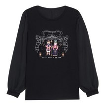 베스띠벨리 2022가을 라운드넥 소매배색 프린팅 티셔츠2812BK