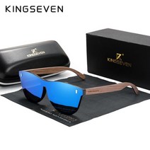 고급선글라스 KINGSEVEN 독점 디자인 빈티지 남성용 안경 월넛 나무 선글라스 UV400 보호 패션 스퀘어 선글라스 여성 5510