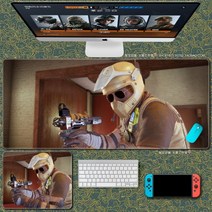 Rainbow Six Siege 마우스 패드 레인보우식스 마우스 패드 대형 컴퓨터 게임 노트북 키보드 마우스 장패드 책상 패드 pc 게임 모바일 게임 캐릭터 마우스패드, 39_700x300mm | 3mm