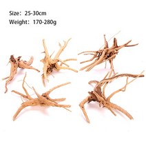 일자 잔가지 그루터기 유목 자연 나무 나무 드리프트 우드 트렁크 수족관 파충류 실린더, 25-30cm