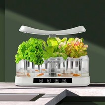 수경재배기 자동 새싹 실내 식물 스마트팜 재배 LED 채소 가정용 야채 상추 재배기 화분, 화이트