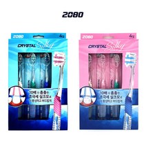 2080 크리스탈 실키 칫솔 4개입/ 초극세 실크모/2종류, FS 크리스탈실키 4개입 일반혼합모