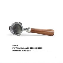 포터필터바스켓 커피머신 스텐 바텀리스 가스켓 바리스타 용 교체 바구니 액세서리, 레드 로즈우드 클래식