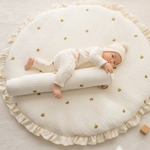 에코데코 순면 아기원형러그 놀이방매트, 그레이, 4.단미