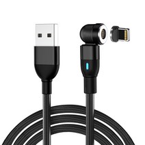 더조은셀러 자석 고속 충전케이블 C타입 8 5 핀 USB 마그네틱 패브릭 회전형 마크스피드, 8핀, 2m