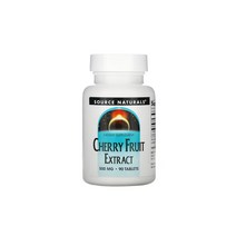 Source Naturals 소스내츄럴스 체리 추출물 500mg 90정 Cherry Extract 스테아르산 실리카 stearic acid silica