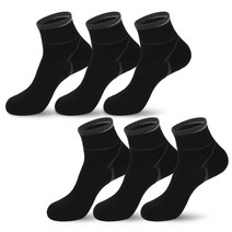 99시리즈 이중 쿠션 파일 남자 ATB 엣지라인 단목 스포츠 양말_6켤레, 블랙계열