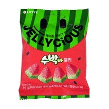 롯데 젤리셔스 수박바젤리 56g, 1개