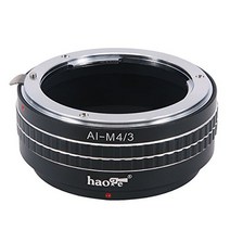Haoge 수동 렌즈 마운트 어댑터 Nikon Nikkor FAIAISD 마운트 렌즈를 올림푸스와 파나소닉 마이크로 포서즈 MFT M43 M43 마운트 카메라용