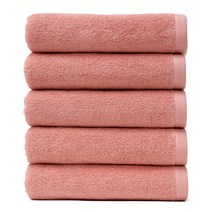 100%국내생산 타월톡톡 호텔수건 30수 140g 고급 수건, 피치, 5장