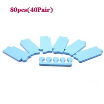42080pcs 전문 발가락 분리기 손가락 발 손톱 도구 부드러운 거품 스폰지 매니큐어 페디큐어 매니큐어 안티 터치 젤 uv, 80pcs 블루