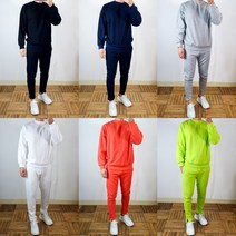 코코로맨틱 네온 형광 무지 기본 맨투맨 트레이닝 바지 6컬러