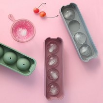 아름다운공간 국내제작 실리콘 라인 아이스몰드 얼음틀 3개세트(6color), 핑크(4구1개+12구2개)