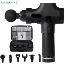 고주파마사지기 가정용 얼굴 바디 고주파 맛사지기 마사지 건 근육 긴장 릴랙스 전기 피트니스용 휴대용 가방 포함, EU 플러그, 04 massage gun pro