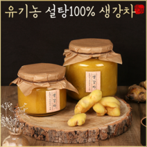 푸릇푸릇 유기농설탕을 넣은 수제 생강청 생강차 수제청 550g 950g, 04 생강청 선물세트(550g 2병)