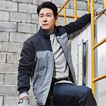 라보 작업복 근무복 상단 배색 패딩 점퍼 PR707