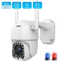 가게CCTV 강아지 홈캠 홈 실외 현관 문 농막 CCTV 구름 1080P Wifi PTZ 사진기 옥외 2MP 자동 추적 가정 안전 IP 4X 디지털 방식으로 급상승 속도 돔 사이렌, 1080P Add 128G Card_AU 플러그